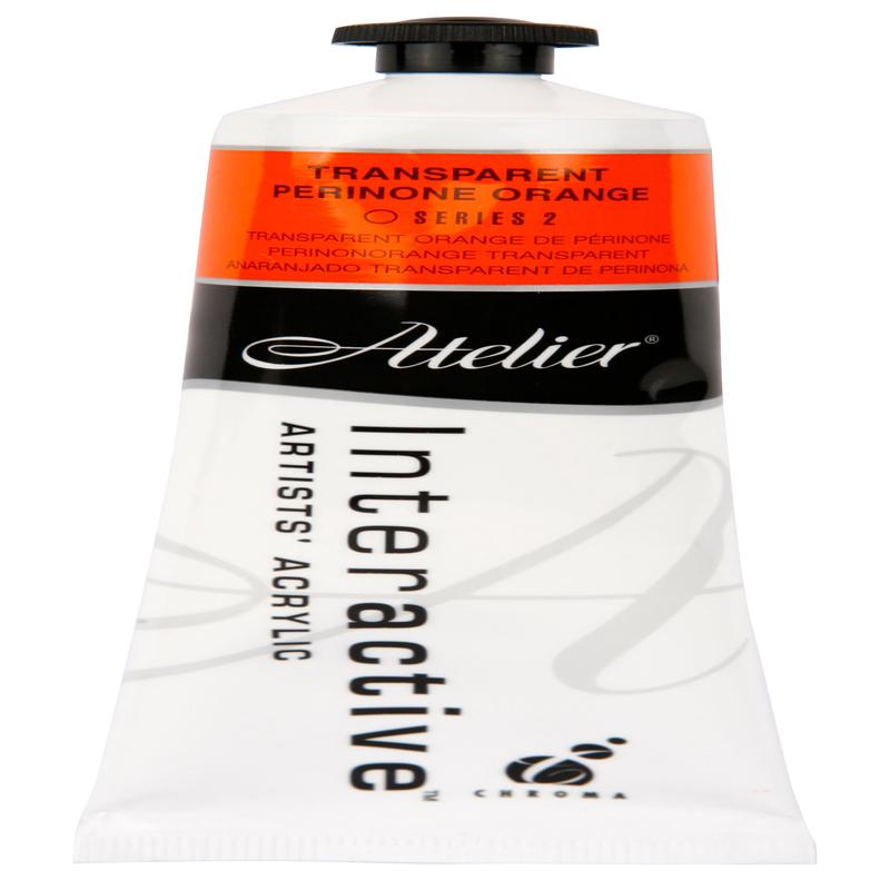 Transparent Perinone Orange 80ml - Atelier Acrylic Paint S2