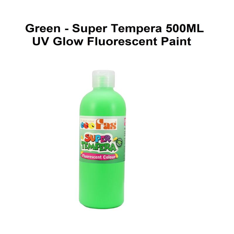 Fluoro Green 500mL - FAS Super Tempera Poster Paint