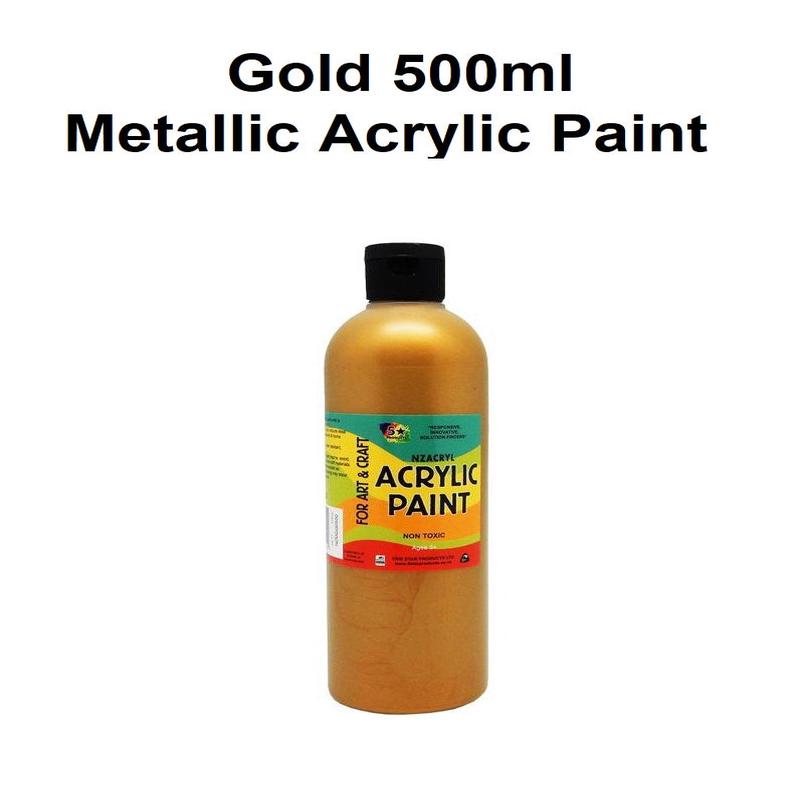 Bright Gold 500ml - Metallic Acrylic Paint