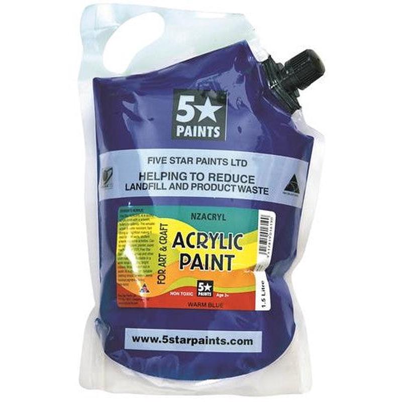 Warm Blue 1.5L - Acrylic Paint Pouch (NZACRYL)
