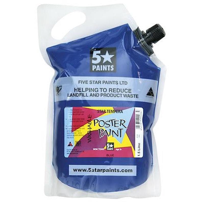 Blue 1.5L - Star Tempera Poster Paint Pouch