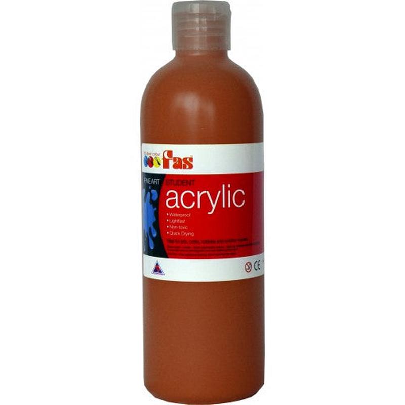 Burnt Sienna 500mL - FAS Student Acrylic Paint