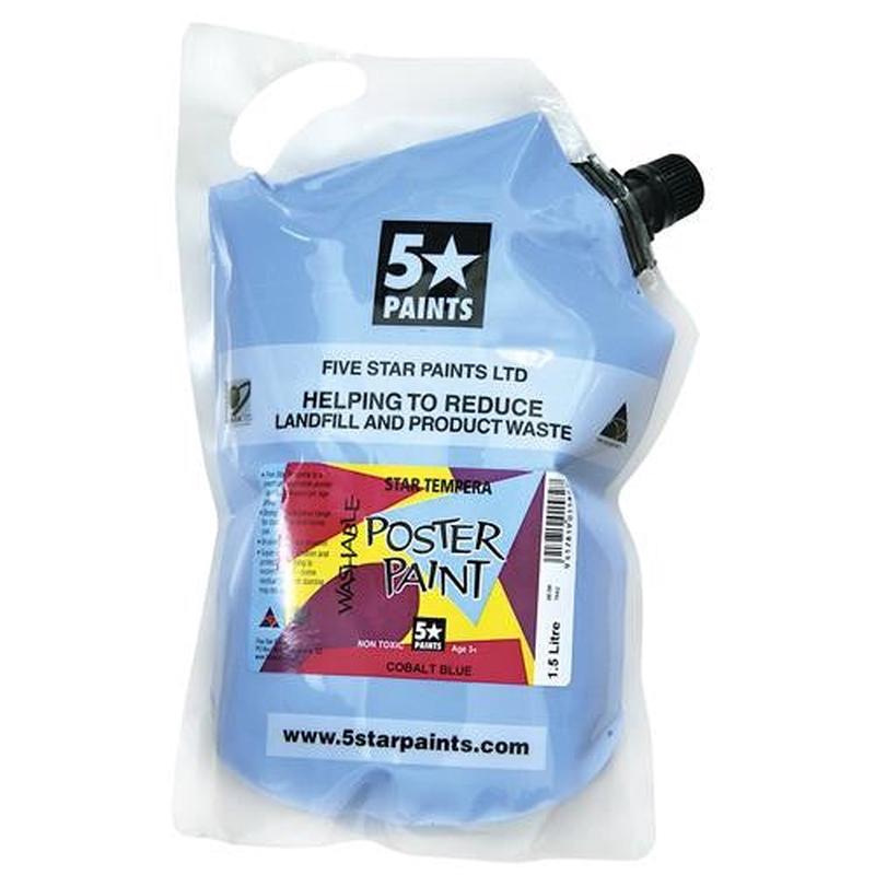 Cobalt Blue 1.5L - Star Tempera Poster Paint Pouch