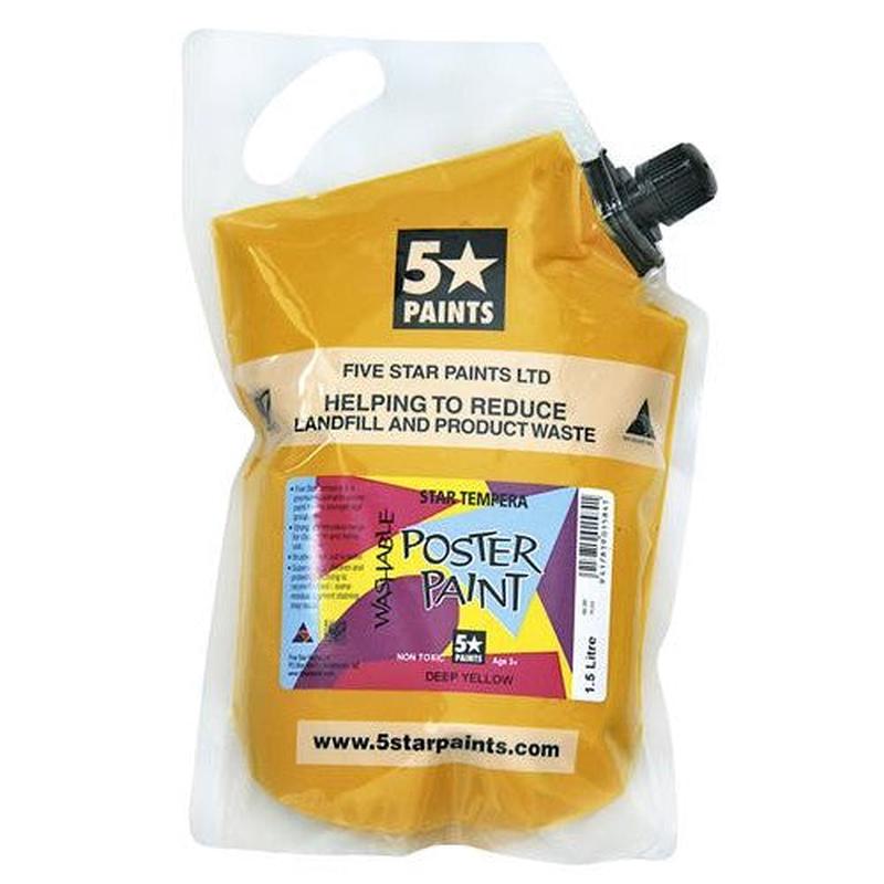 Deep Yellow 1.5L - Star Tempera Poster Paint Pouch