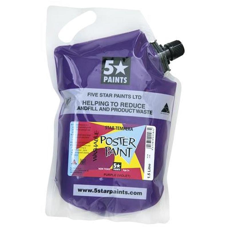 Purple 1.5L - Star Tempera Poster Paint Pouch