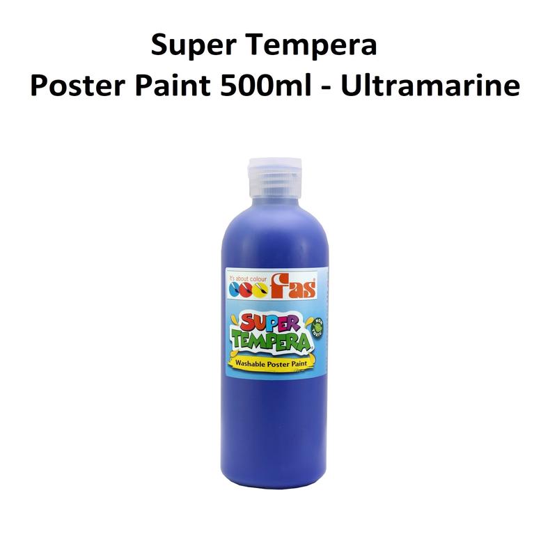 Ultramarine 500mL - FAS Super Tempera Poster Paint