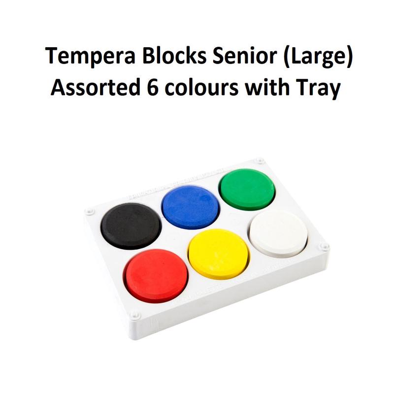 Assorted w/ Tray 6's - Tempera Blocks Senior (Large)