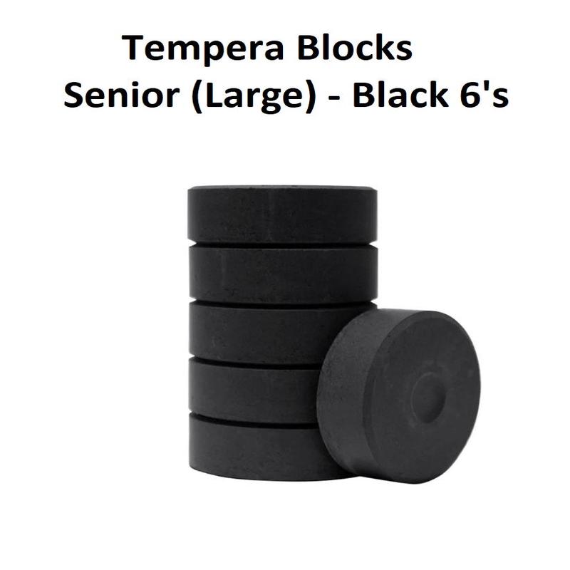 Black 6's - Tempera Blocks Senior (Large)