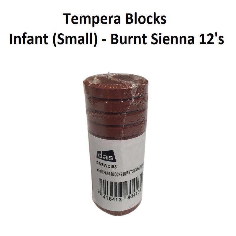 Burnt Sienna 12's - Tempera Blocks Infant (Small)