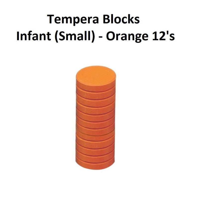 Orange 12's - Tempera Blocks Infant (Small)