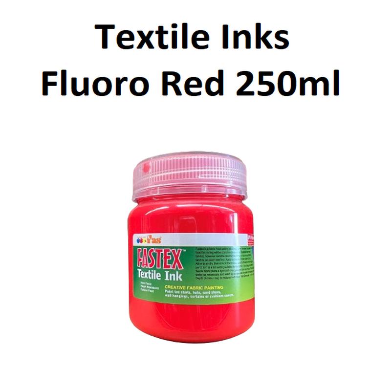 Fluoro Red 250mL - FAStex Textile Inks