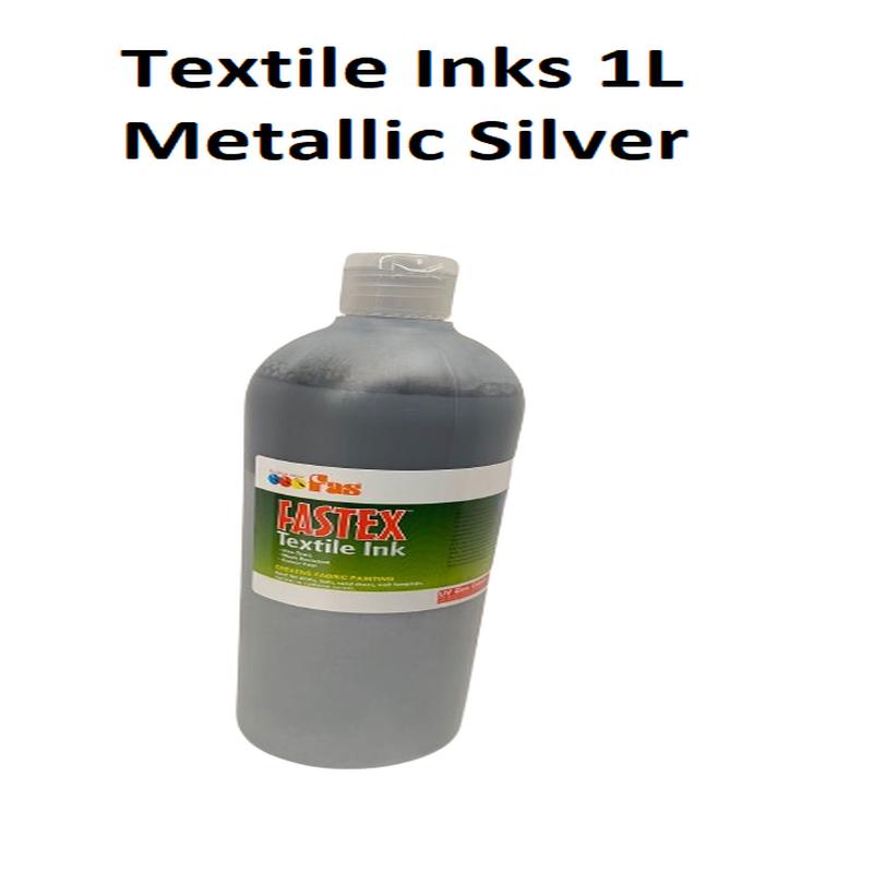 Metallic Silver 1L - FAStex Textile Inks