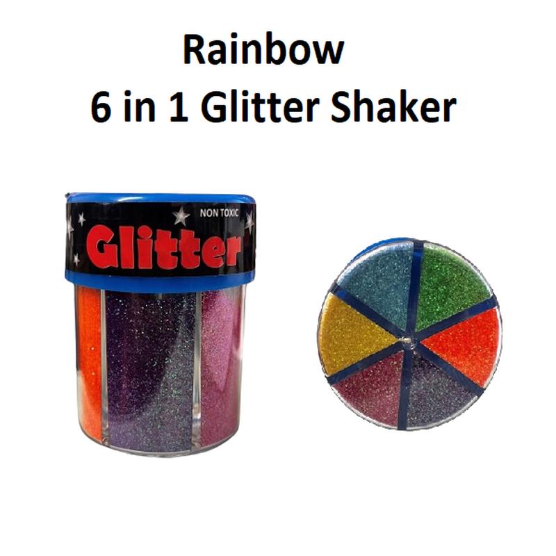 Rainbow - 6 in 1 Glitter Shaker