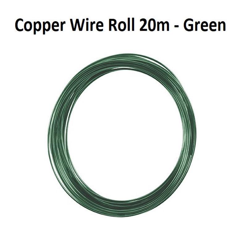 Green - Copper Wire Roll 20m