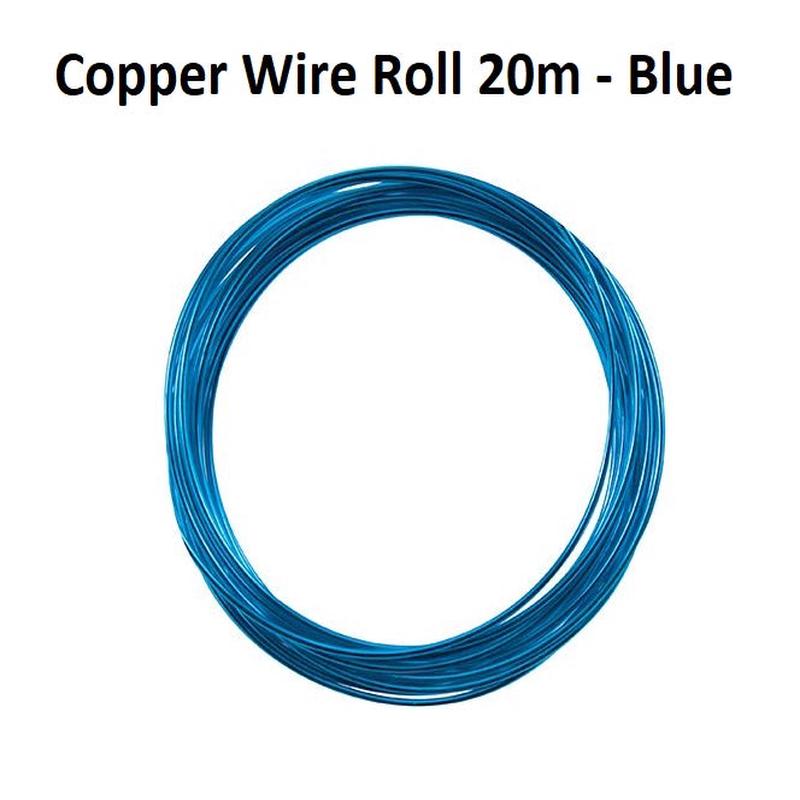 Blue - Copper Wire Roll 20m