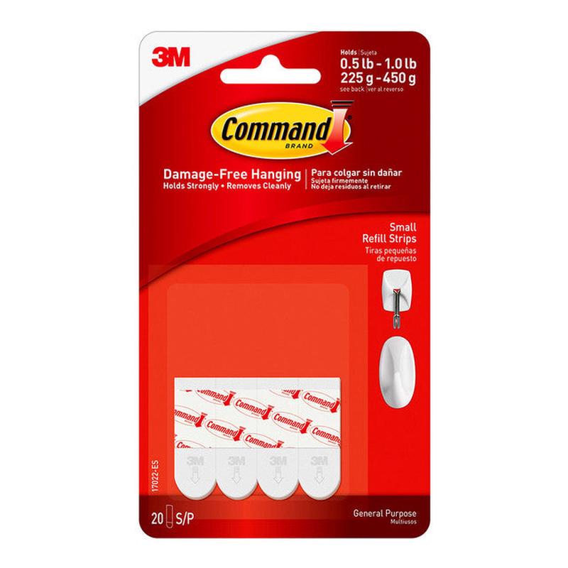 Command Refill Strips - Small White (Pack of 20)