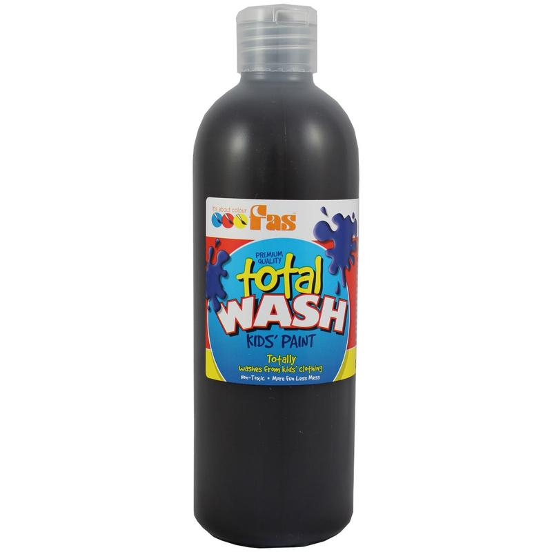 Black 500mL - Total Wash Kids Paint