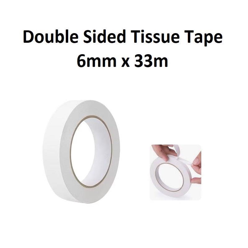 Double Sided Tissue Tape - 6mm x 33m