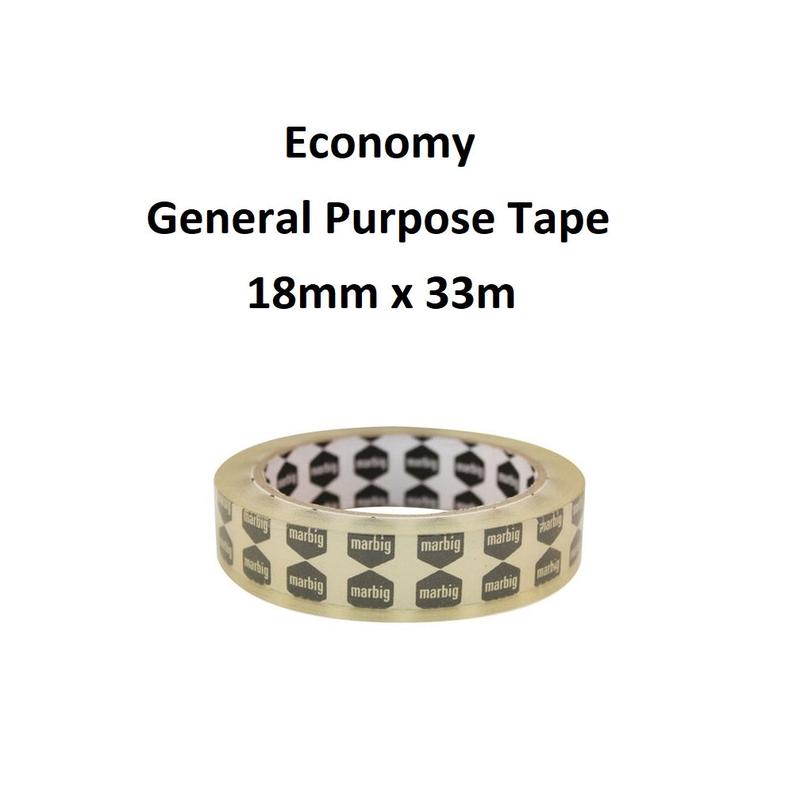 Economy General Purpose Tape 18mm x 33m - single