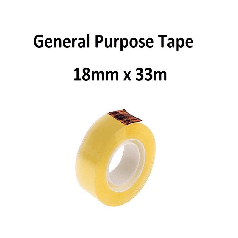 General Purpose Tape 18mm x 33m - single