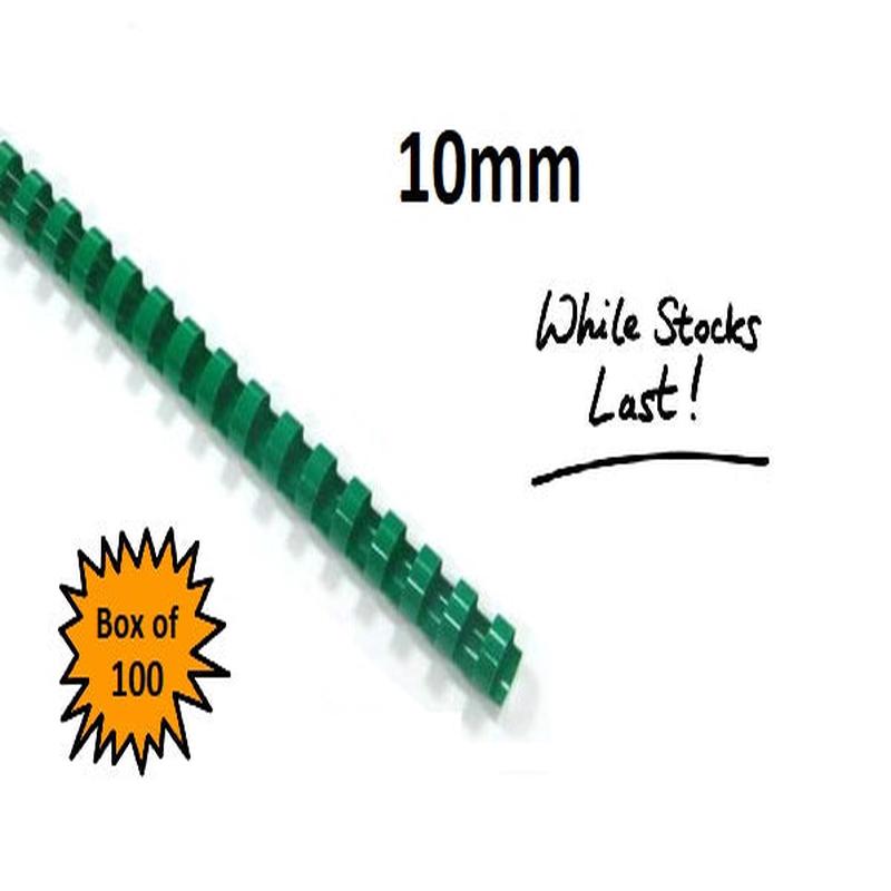 Green 10mm - Binding Coils (Box of 100)