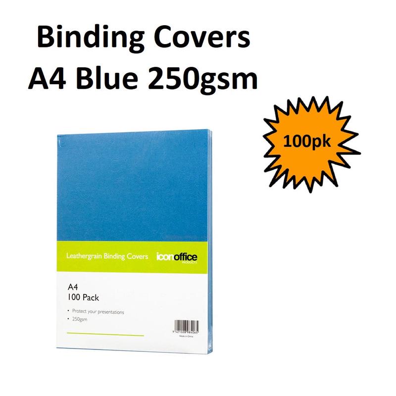 Blue - Leathergrain A4 Binding Covers (Pack of 100)