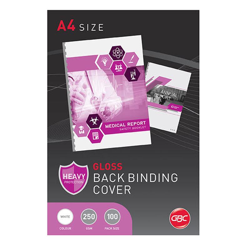Gloss White - Binding Covers Pack of 100
