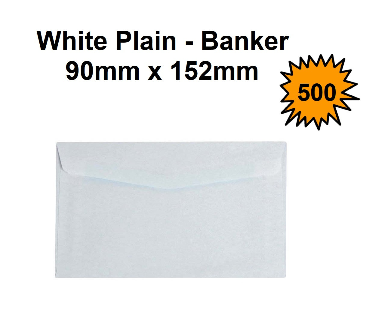 E8 Envelopes - White Plain Banker - Box of 500