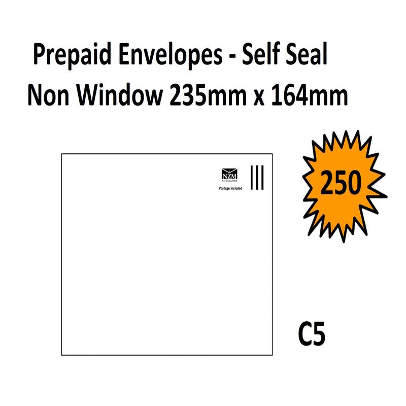 C5 Self Seal Non Window 250's - Prepaid Envelopes