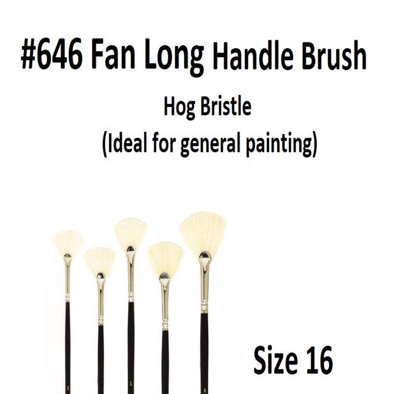 Size 16 - Fan Brush Squirrel 646 Long Handle