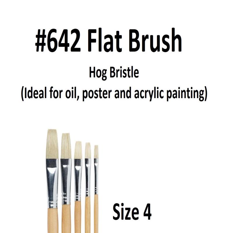 Size 4 - Squirrel 642 Flat Brush