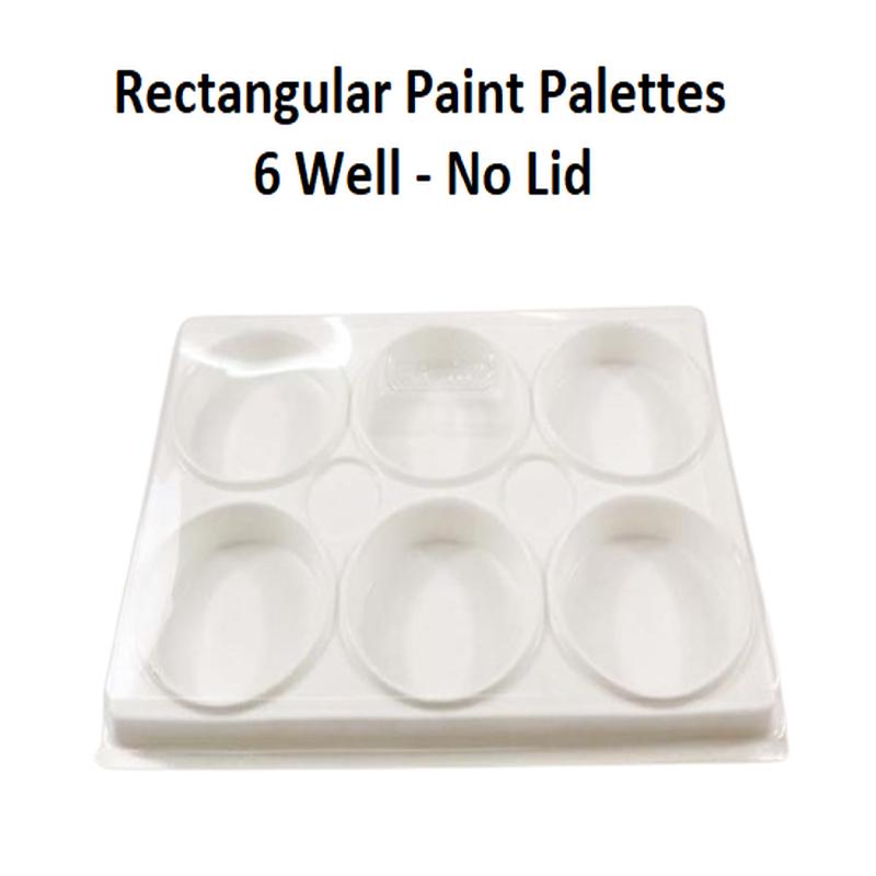Paint Palette - 6 Well Rectangular (Palette Only)