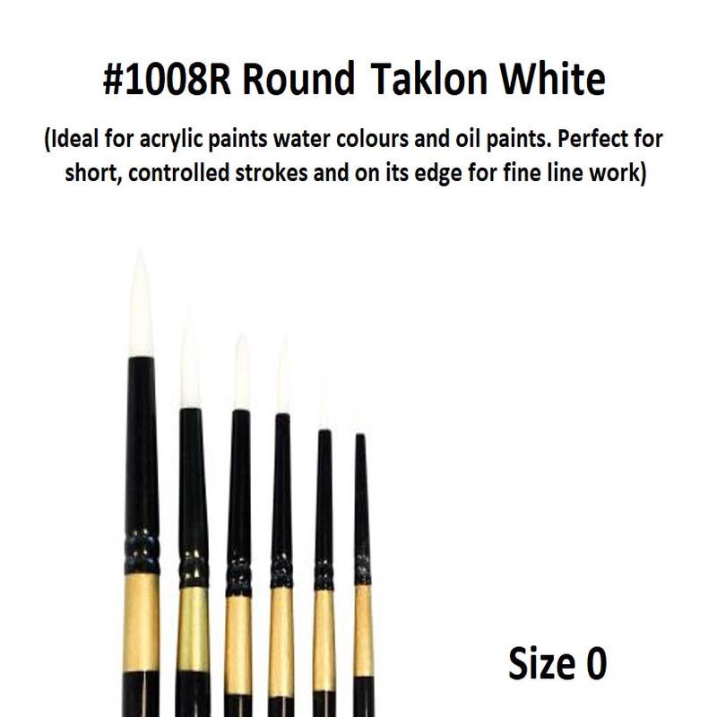 Size 0 - Taklon Brushes - Round