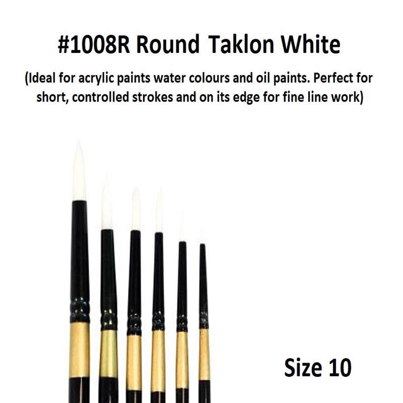 Size 10 - Taklon Brushes - Round