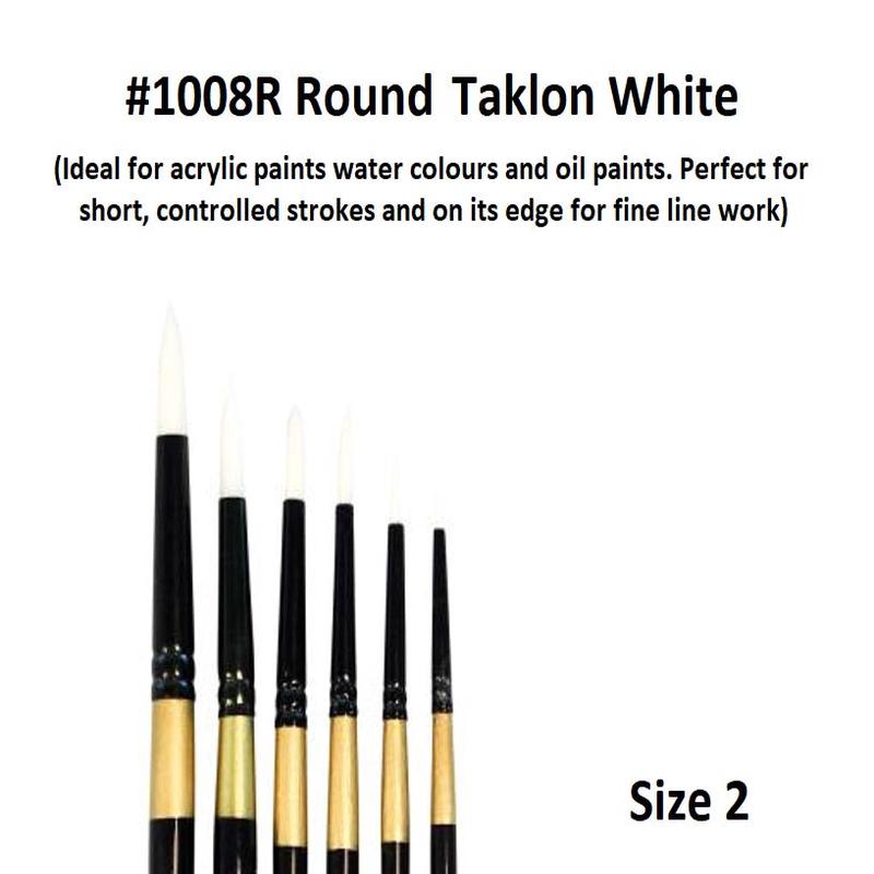 Size 2 - Taklon Brushes - Round