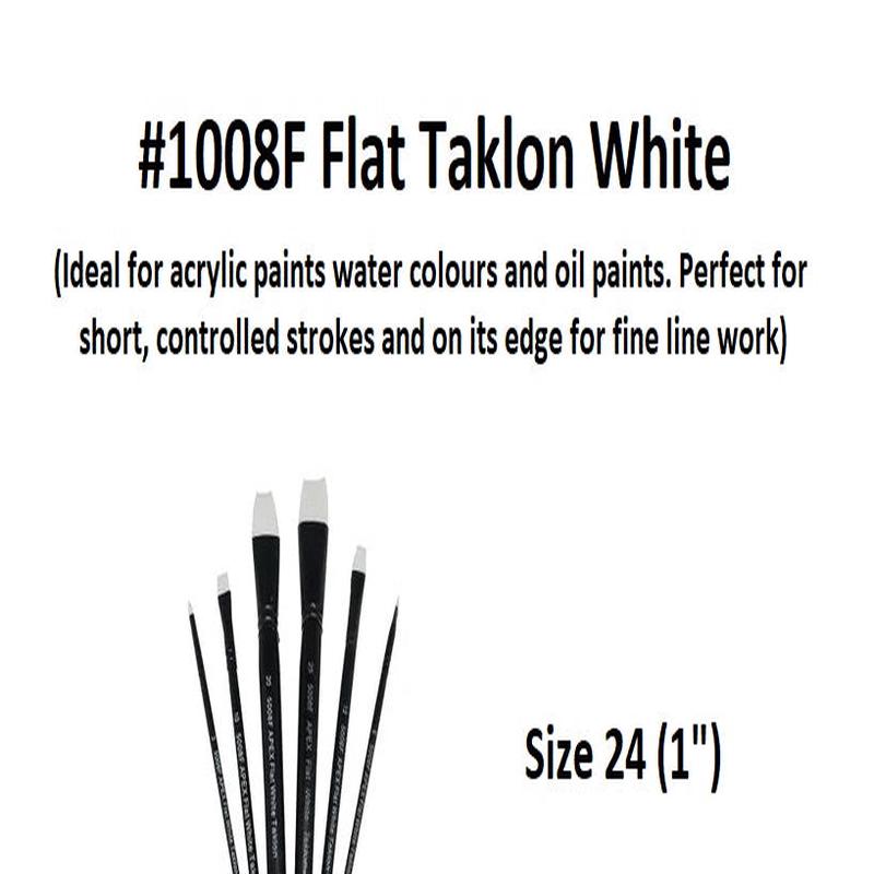 Size 24 (1") - Taklon Brushes - Flat