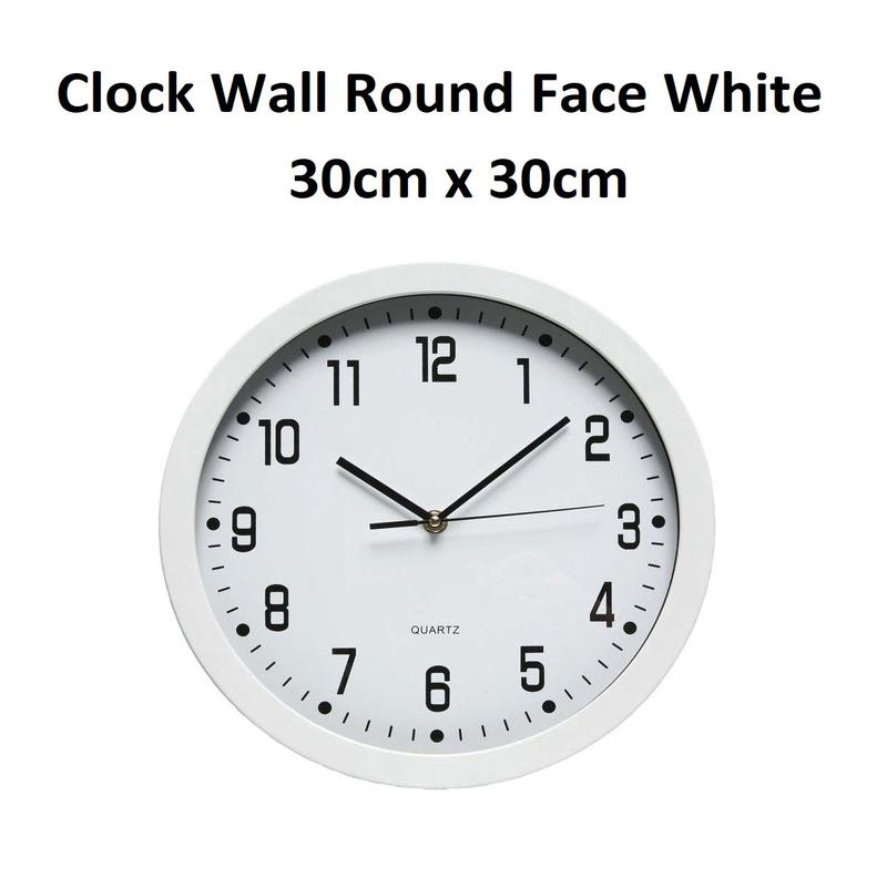 Round White Clock