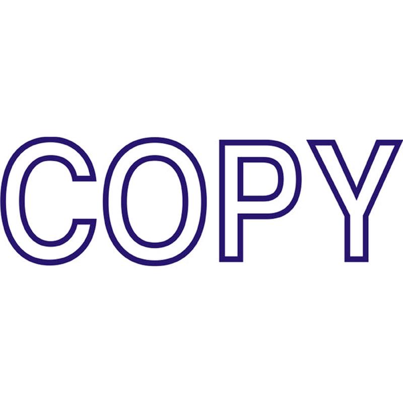 Self Inking Office Stamp - Copy Blue