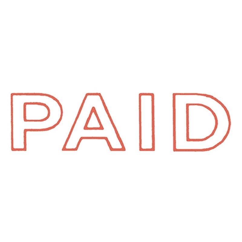 Self Inking Office Stamp - Paid Red