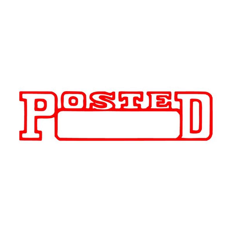 Self Inking Office Stamp - Posted Blue