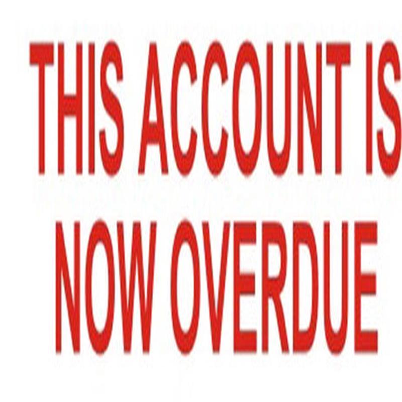 Self Inking Office Stamp - This Account Is Now Overdue Red