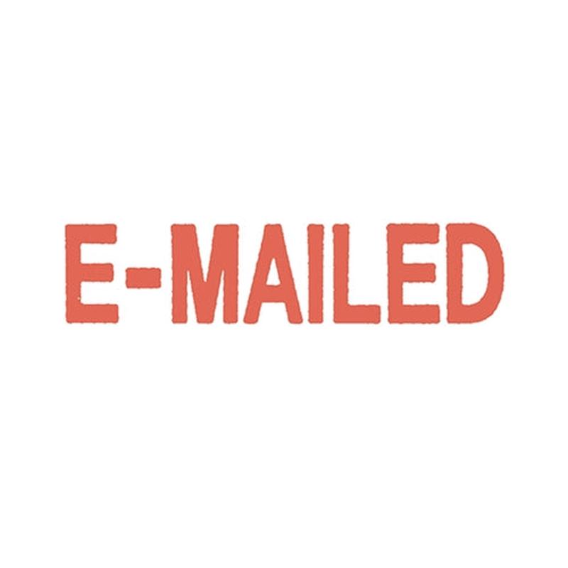 Self Inking Office Stamp - E-Mailed Red