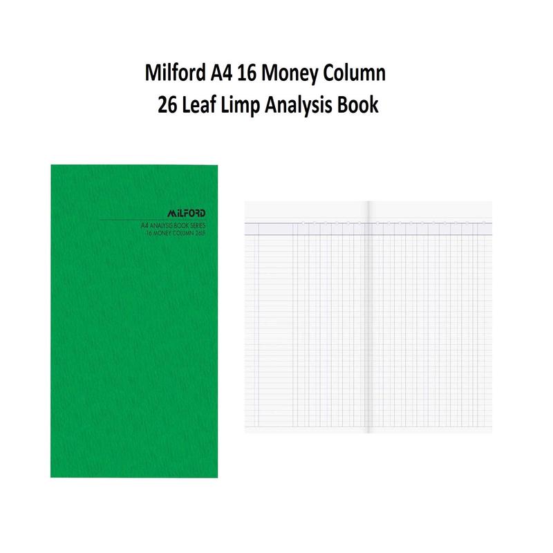 16 Money Column - Account Book A4 Limp 26 leaf