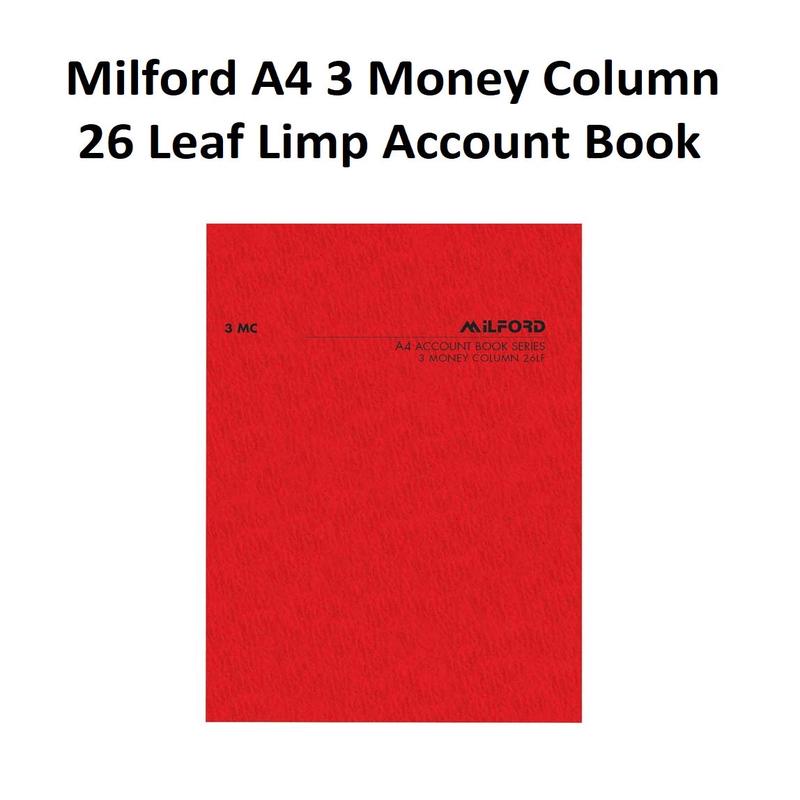 3 Money Column - Account Book A4 Limp 26 leaf