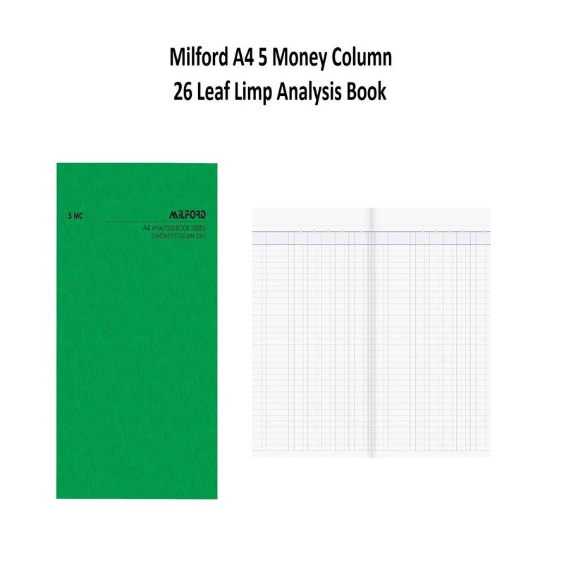 5 Money Column - Account Book A4 Limp 26 leaf
