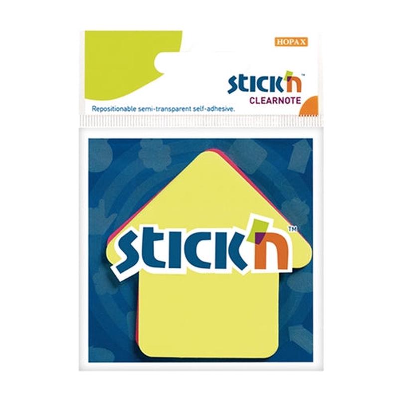 Clear Large Arrows - Stick On Note Pad (76 x 76mm, 60 sheets)