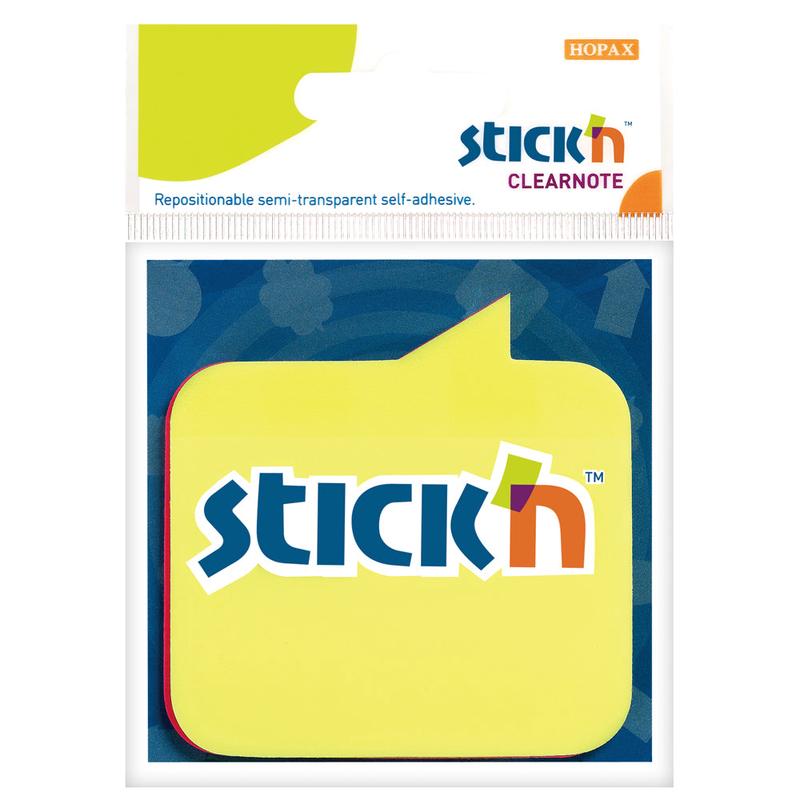 Clear Speech Mark - Stick On Note Pad (76 x 76mm, 60 sheets)