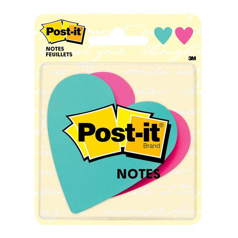 Post It Sticky Notes - Hearts (Pack of 2)