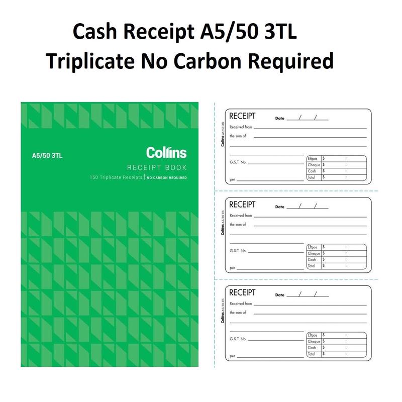 Receipt Book - A5/50 3TL 3 Per Page (NCR)