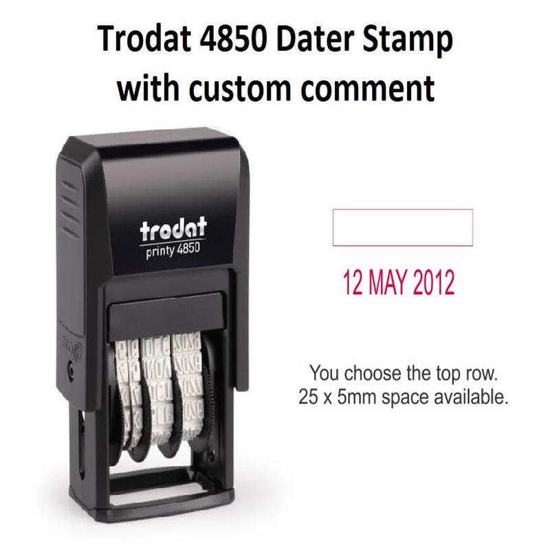 Trodat Printy 4850 - Date Stamp with Custom Comment